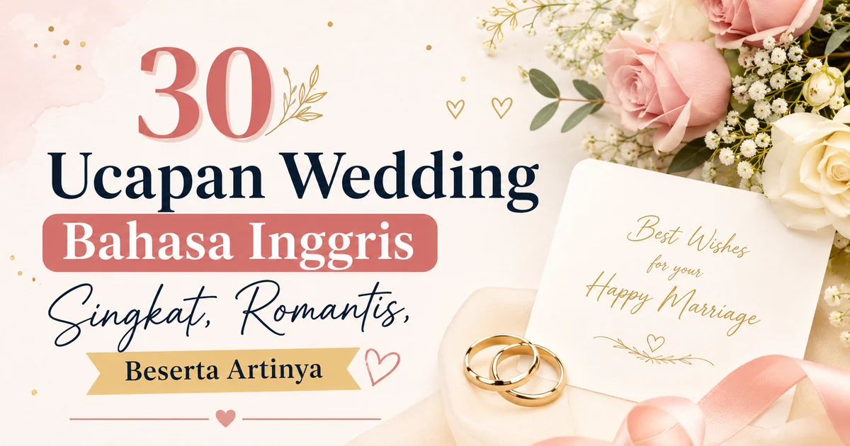 30 Ucapan Wedding Bahasa Inggris Singkat, Romantis, Beserta Artinya