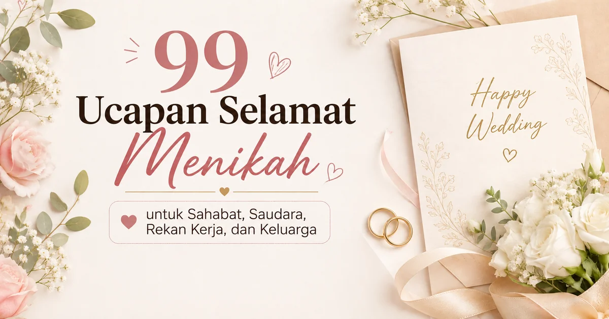99 Ucapan Selamat Menikah untuk Sahabat, Saudara, Rekan Kerja, dan Keluarga
